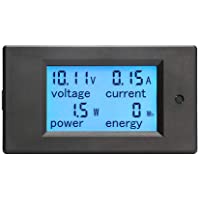 Los mejores  - KETOTEK Voltimetro Amperimetro Digital DC 6.5-100V 20A 12V- Medidor de Voltaje Amperaje Potencia Energia Electrica de…